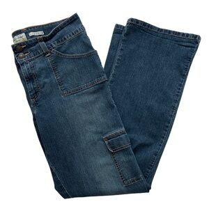Vintage Old Navy cargo dark wash jeans- size 14
